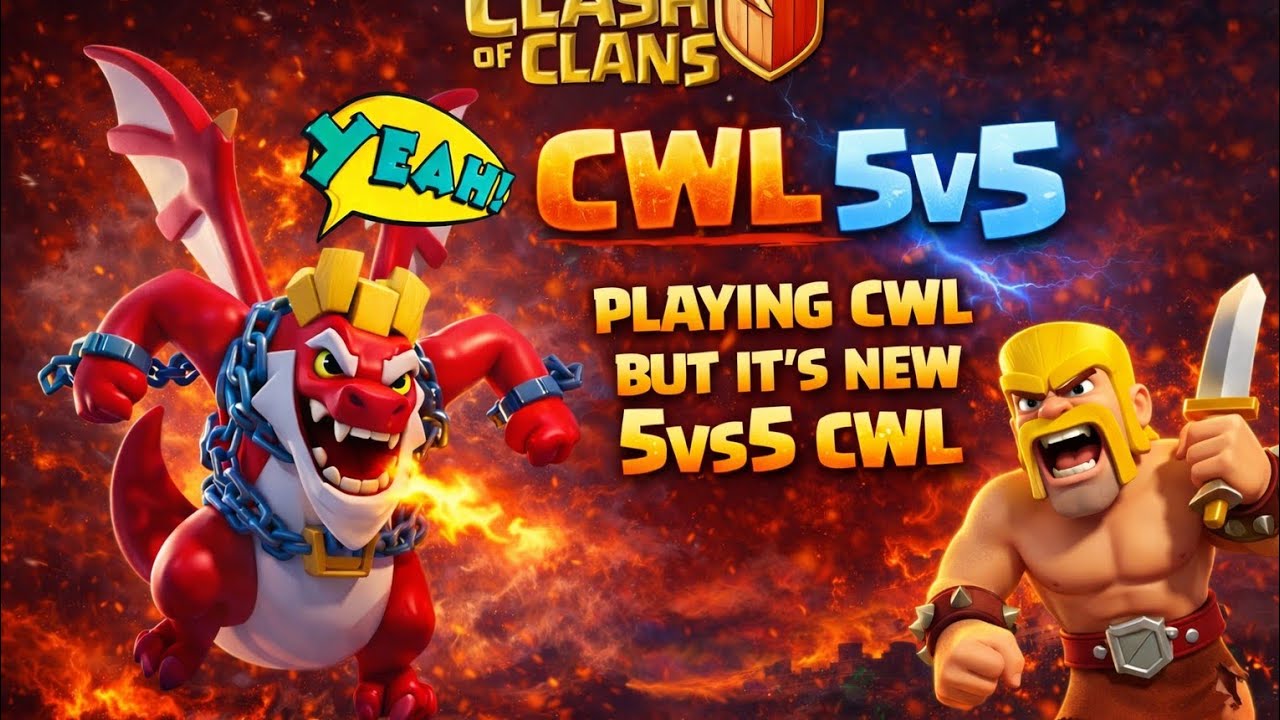 🔥 Playing the NEW 5v5 CWL in Clash of Clans | Insane 3 Stars!
