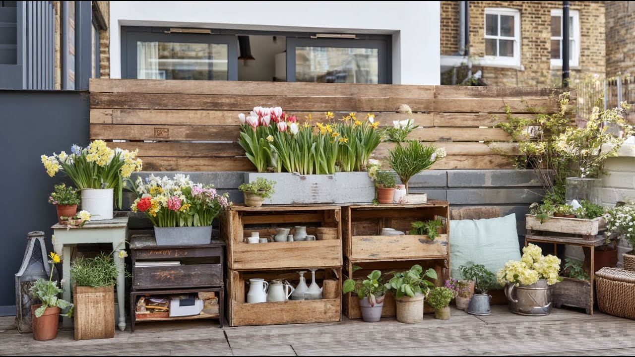 Peaceful Farmhouse Garden Ideas Using Reclaimed Materials