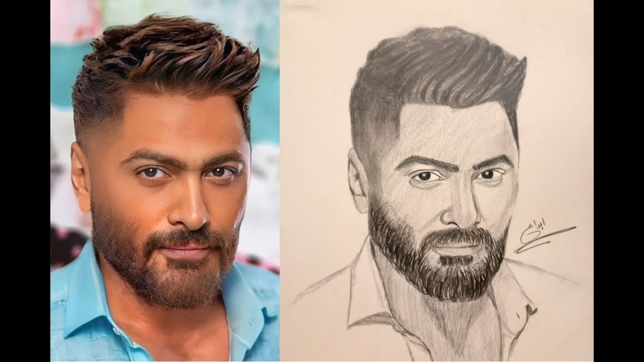 رسم الفنان تامر حسني | TAMER HOSNY |