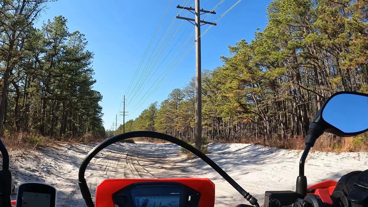 Trail riding NJ Pine Barrens on Honda crf 250L