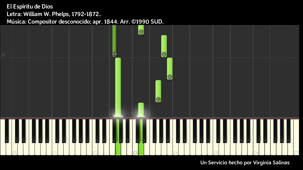 The Spirit of God EASY/ El Espíritu de Dios Facil / LDS / SUD Piano Tutorial
