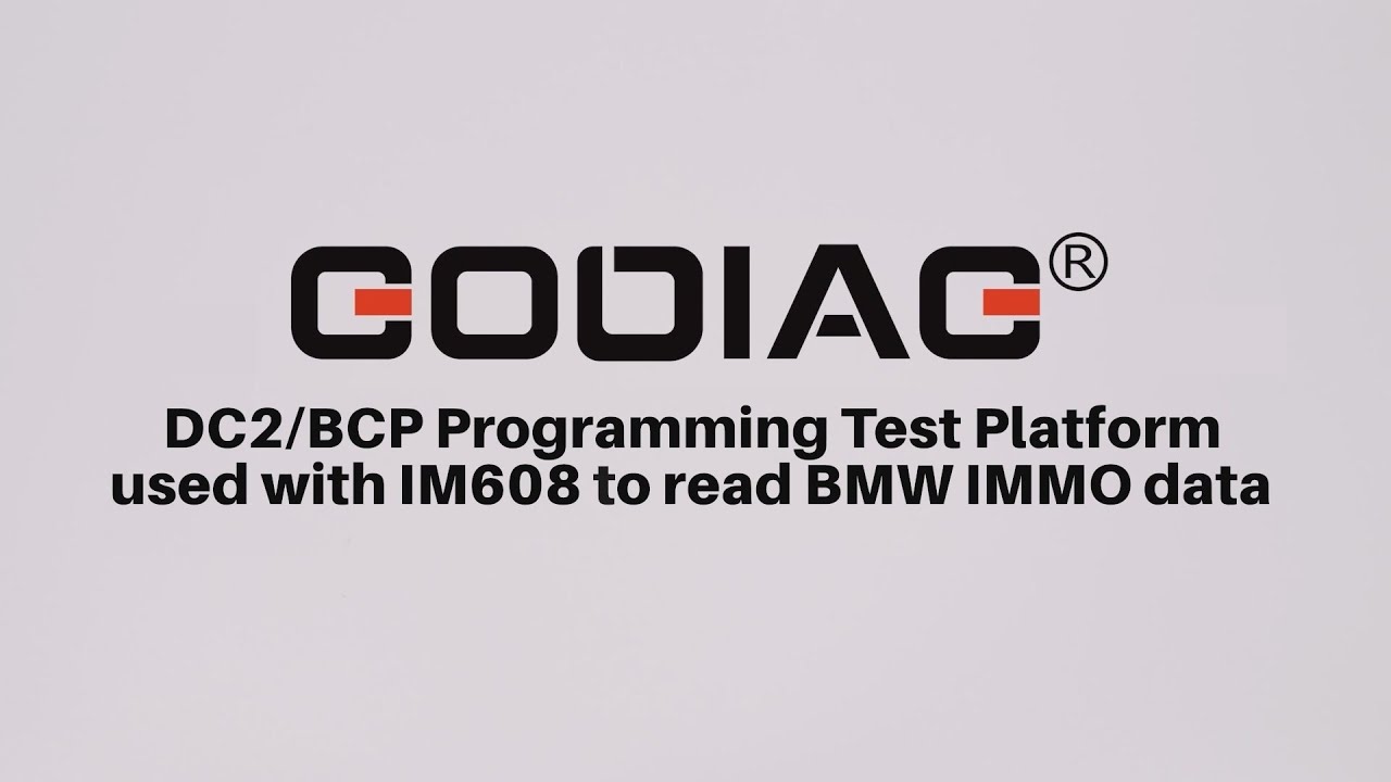 Autel IM608 II + GODIAG BDC2 Test Platform read BMW IMMO Data