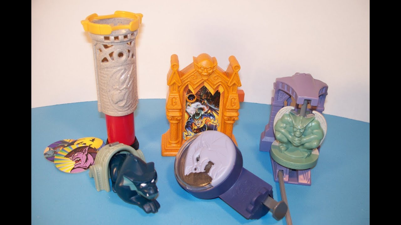 1995 BURGER KING GARGOYLES THE STONE WARRIORS SET OF 5 COLLECTIBLES VIDEO REVIEW