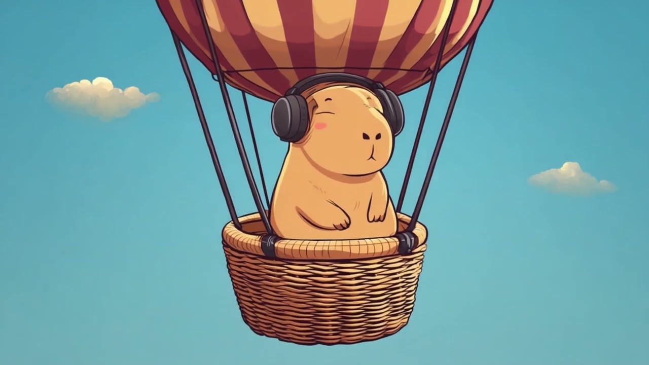 Hot Air Balloon Sunrise — Calm Background Music Above the Clouds | Lofi Jazz | Capy Radio #lofi
