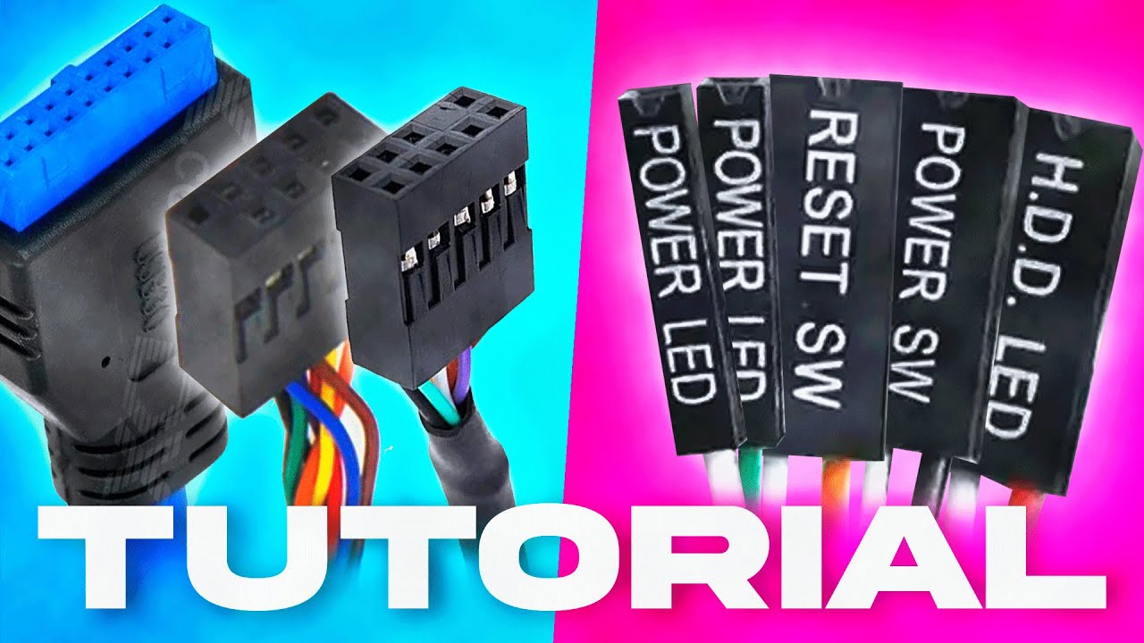 Cómo CONECTAR los CABLES del PANEL FRONTAL de una PC (Encendido, USB, Apagado, Reset, etc)