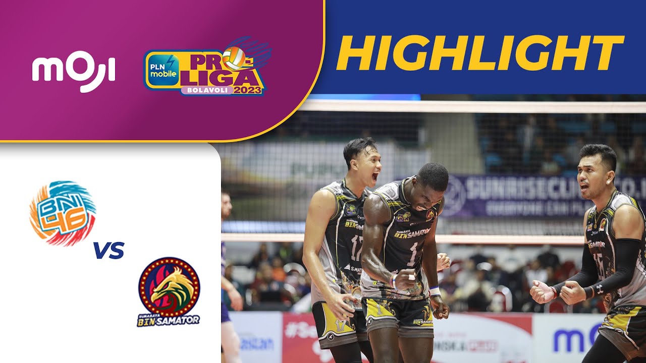 Jakarta BNI 46 VS Surabaya BIN Samator (0-3) | Highlight PLN Mobile Proliga 2023