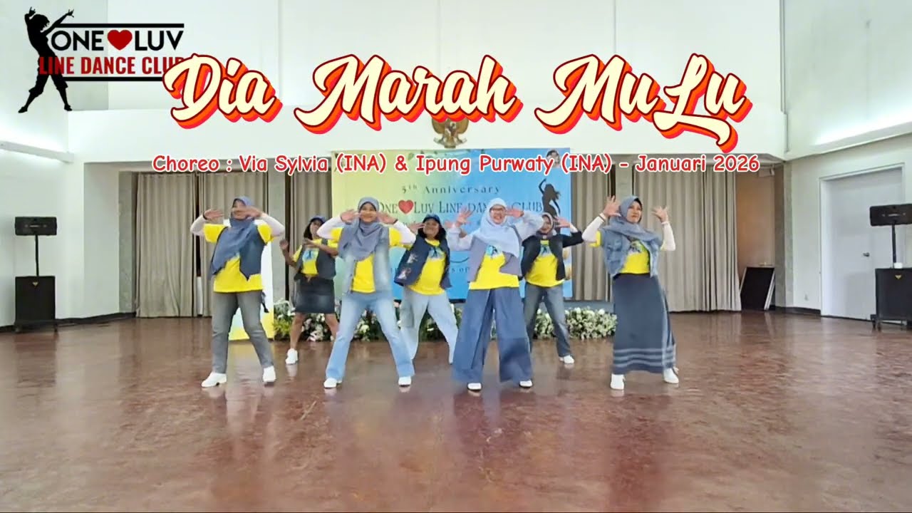 Dia Marah Mulu|| Phrased Beginner|| Choreo : Via Sylvia (INA) & Ipung Purwaty (INA) - Januari 2026
