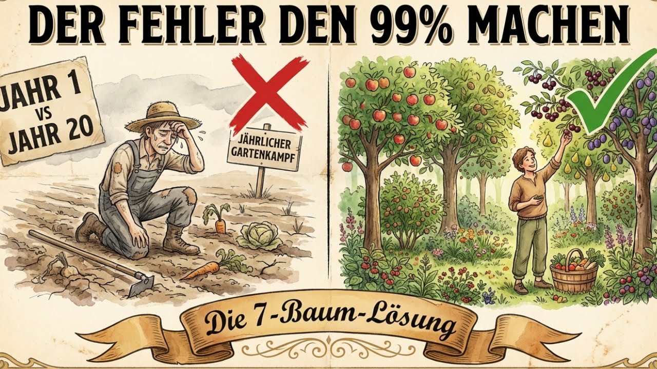 Errichten Sie einen essbaren Waldgarten: Das 7-Baum-System, das Sie 20 Jahre lang ernährt.