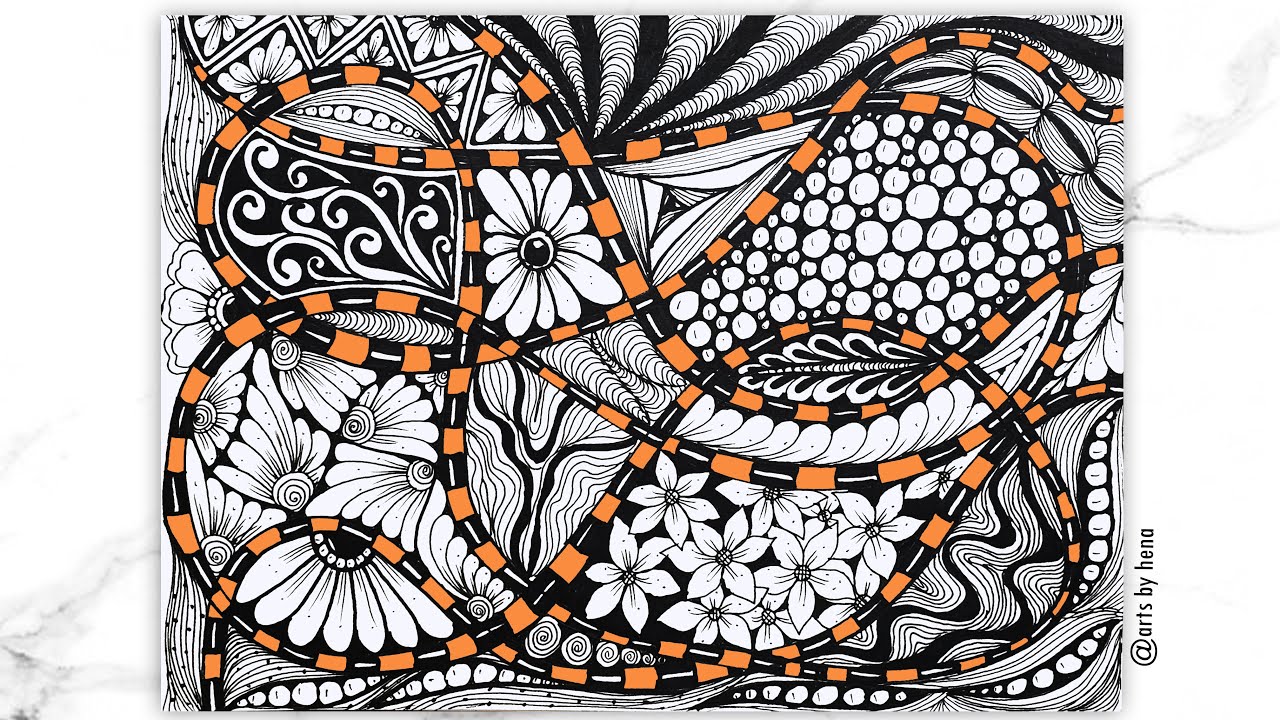 Zentangle Patterns For beginners | Doodle Patterns | easy zen-doodle patterns