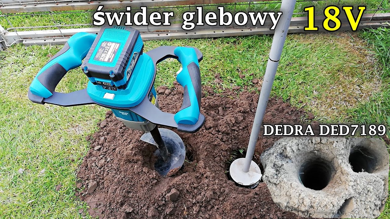 Świder glebowy DEDRA SAS+ALL DED7189, szybka i efektywna praca przy budowie ogrodzenia i w ogrodzie