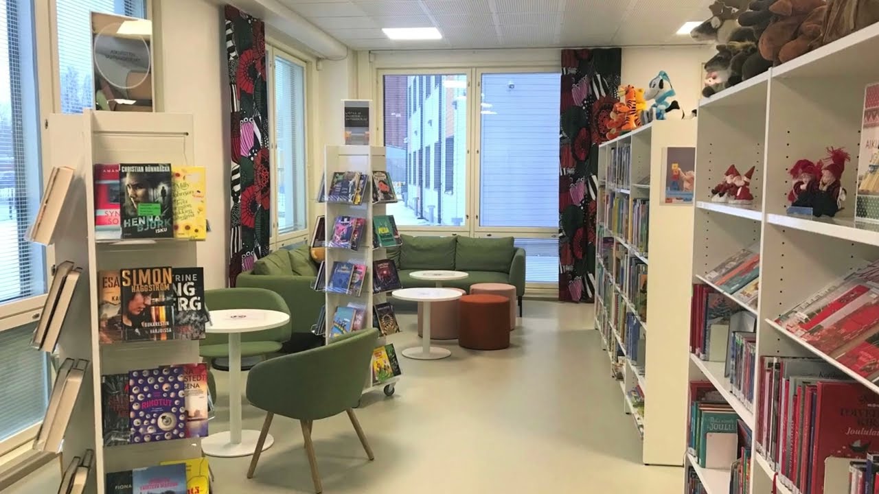 Lasten mediakerhon tekemä esittelyvideo: Kärkölän Yhtenäiskoulu, kirjasto ja liikuntahalli