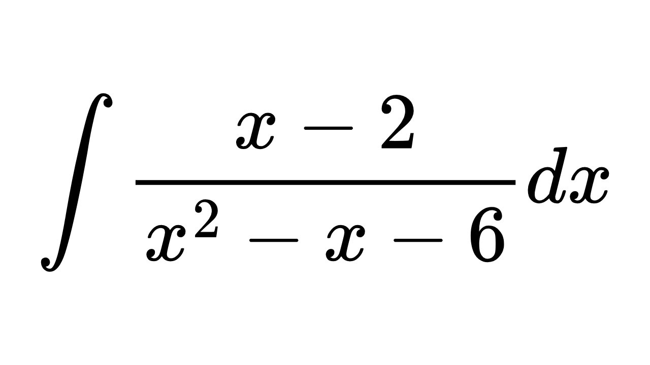 Integral of (x-2)/(x^2 - x - 6)