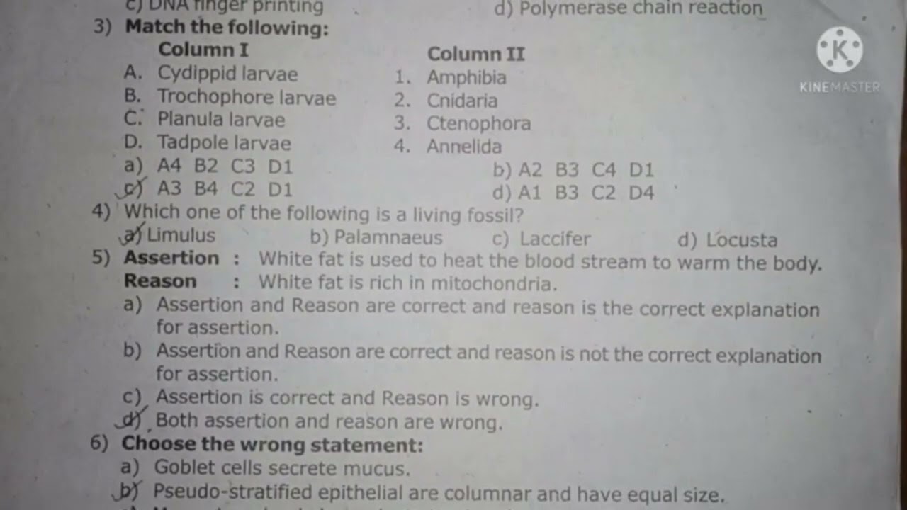 11th Biology/English medium/Model question paper leaked/Revision test 2022 biology - Botany&Zoology