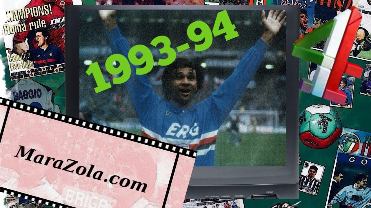 Channel 4 Football Italia Live 1993-94 Sampdoria v Milan_Peter Brackley