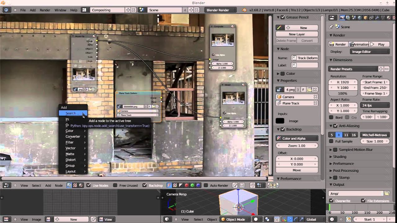 New plane tracker and compositor node