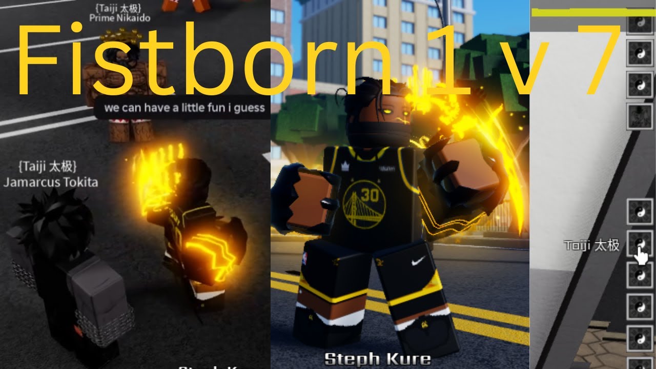 FISTBORN GANKING TAIJI 1 vs 7 !!!!!!!!!!!!!!!!!!!!! #roblox #anime #fightinggames #karate