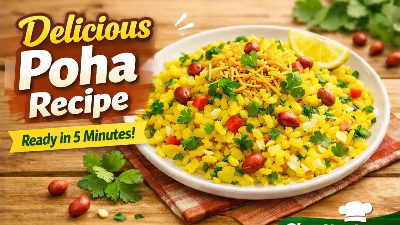 Delicious Poha Recipe 🍋 | Quick & Easy Breakfast
