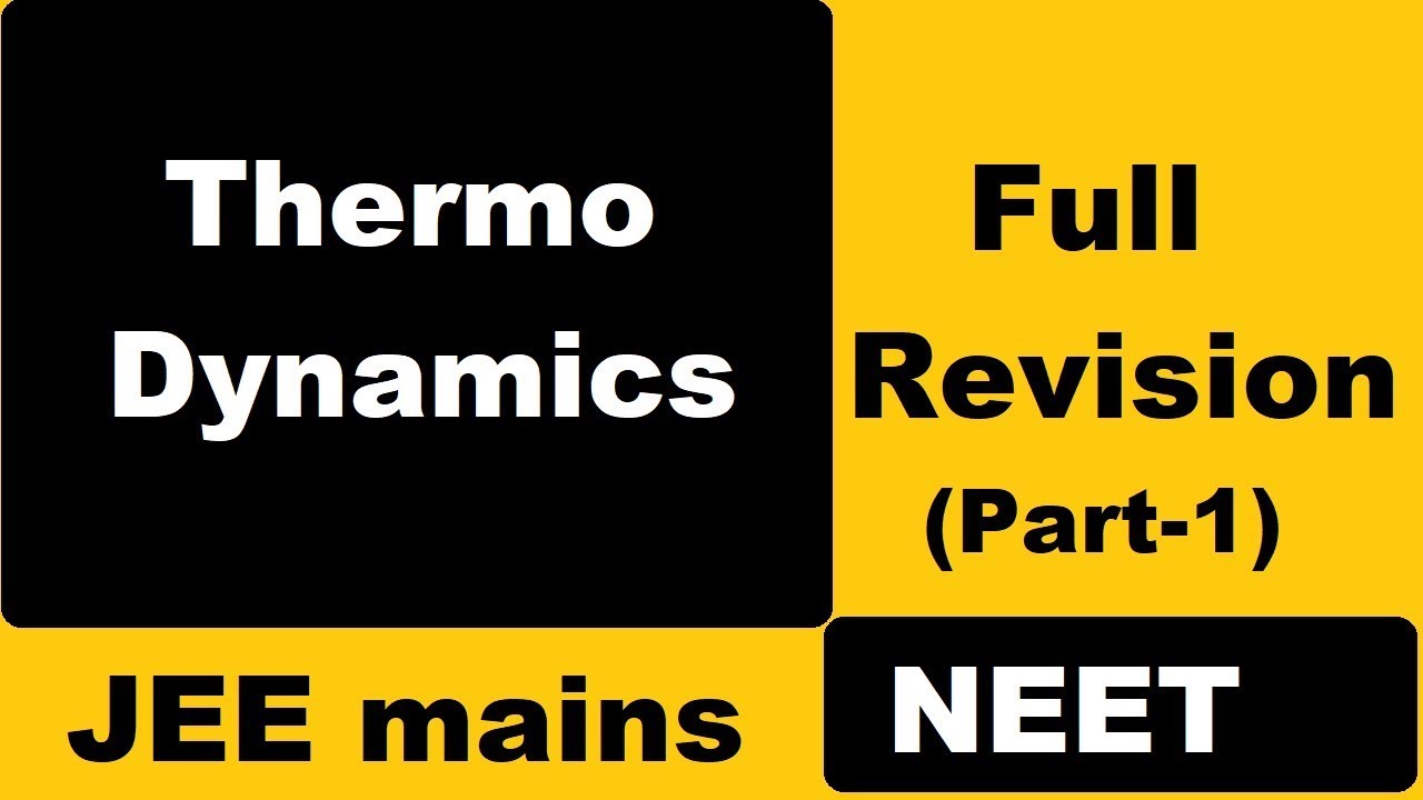 💯% Full Revision | (Part 1)Themo Chemistry & Thermo Dynamics(Part 1) | JEE NEET By Arvind Arora