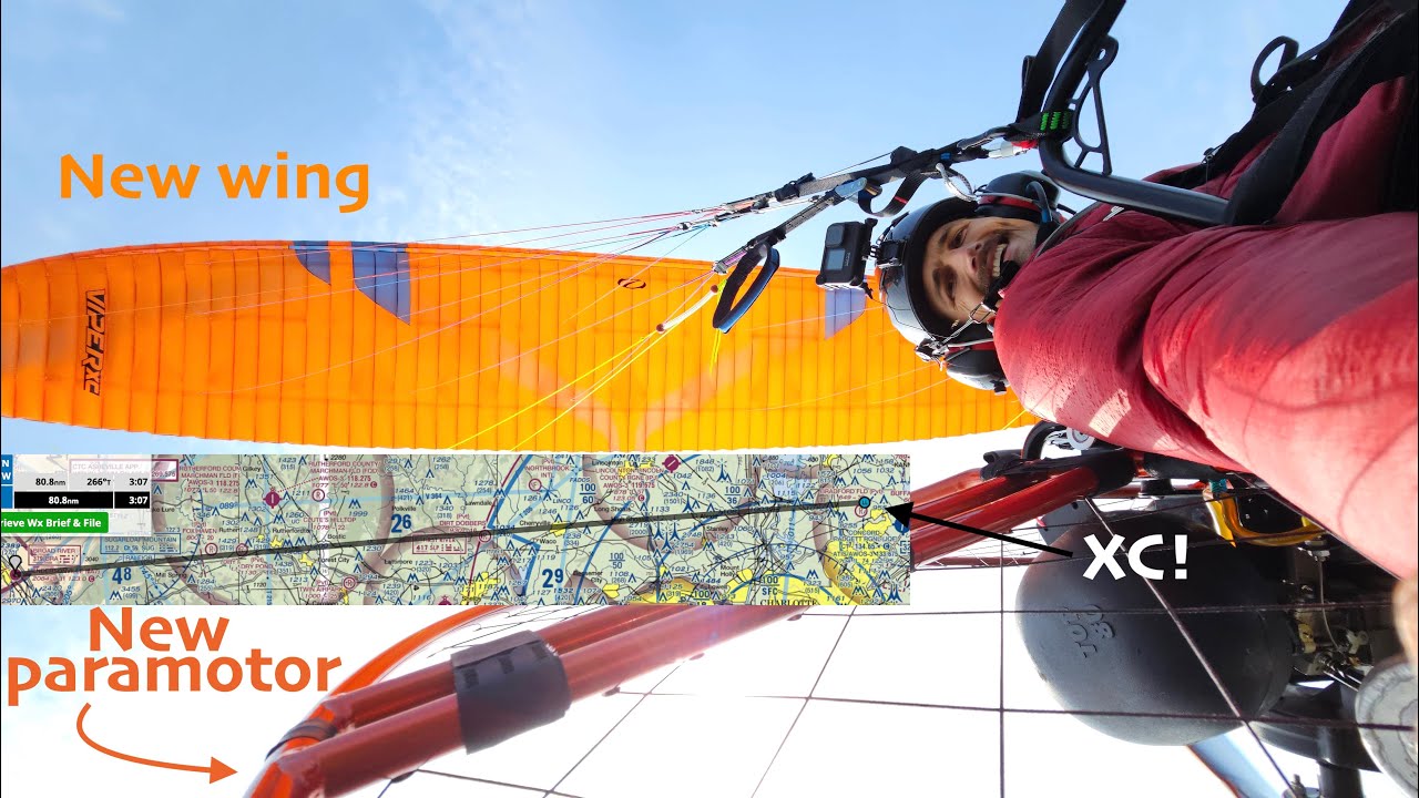 93 mile, one way XC - New Skytap Raptor Paramotor and Viper XC Wing!