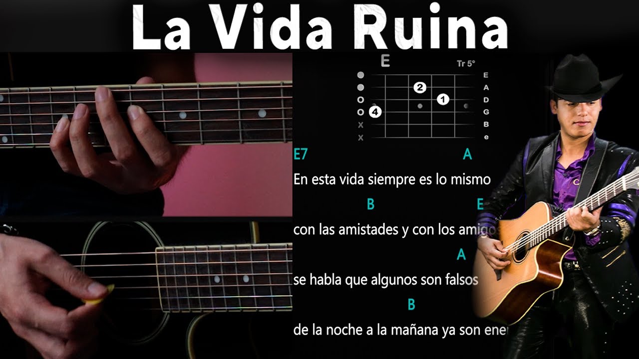 La Vida Ruina - Ariel Camacho, Marca Registrada - GUITARRA Tutorial / DEMO | Acordes