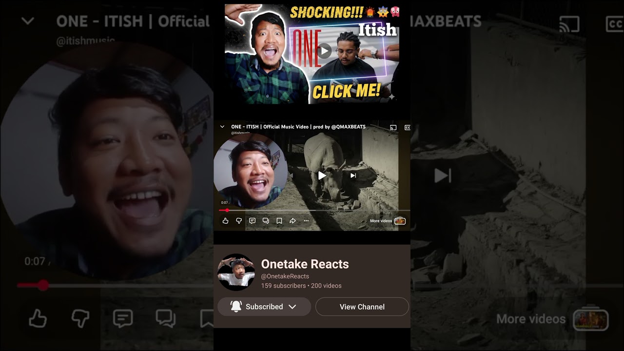 ONE by ITISH ( short reaction video)