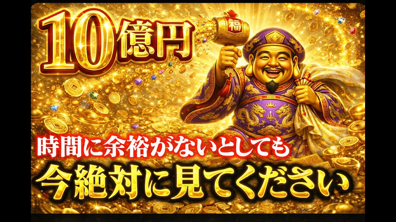 【 2月22日】この動画に出会えたあなたは超幸運。働かなくていい。あなたの通帳に億が入ります【大黒天金運アップ】#金運 #宝くじ