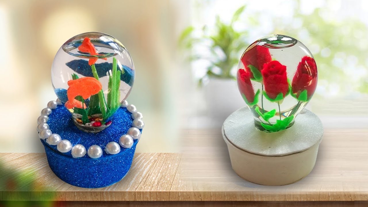 2 Creative ideas for home decoration from waste materials sinhala ඉවතලන දේවල් වලින් ලස්සනට හදමු