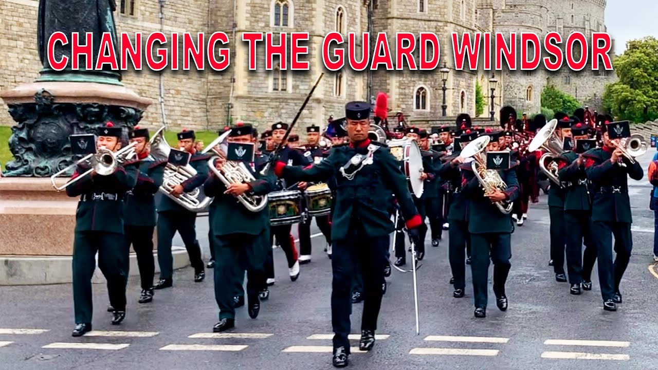 CHANGING THE GUARD WINDSOR! BAND OF THE BRIGADE OF GURKHAS | 10th May 2022 | WINDSOR CASTLE