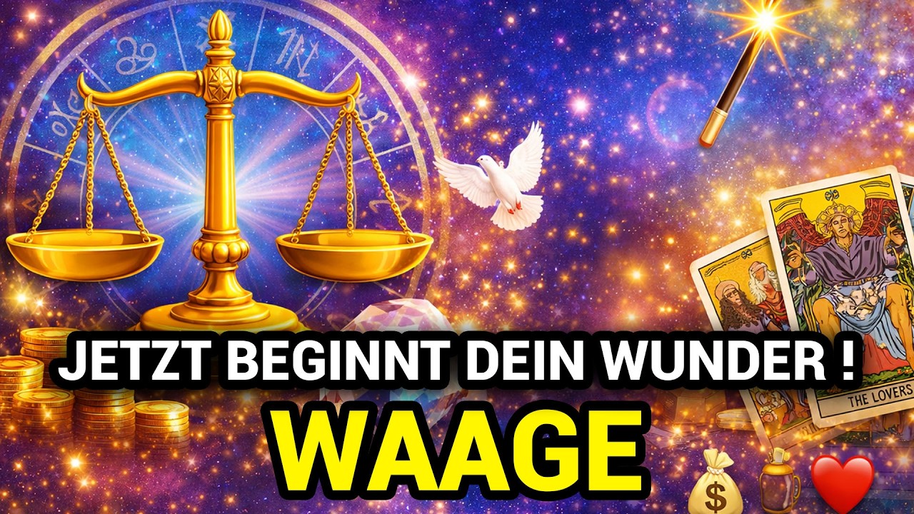 WAAGE ♎ EIN WUNDER KOMMT JETZT IN DEIN LEBEN, LIEBE, GL&Uuml;CK UND EIN NEUER ANFANG #waage