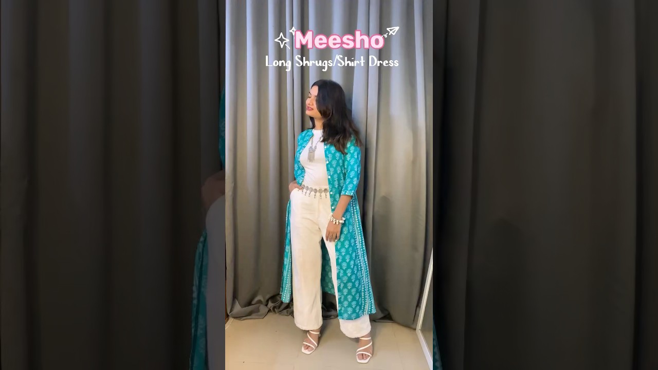 Link ⬆️ Meesho 6 Long Shrug/Shirt dress 💕 