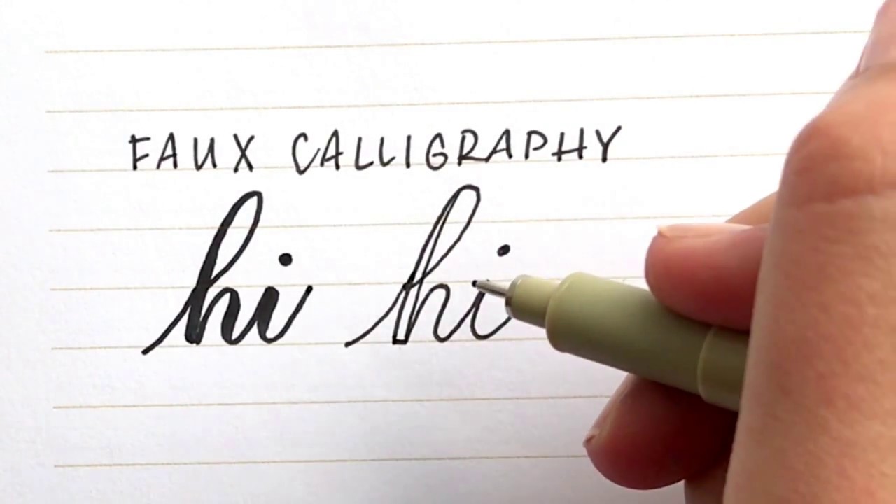 How to do Faux Calligraphy with a Normal Pen for Beginners #fauxcalligraphy #calligraphytutorial
