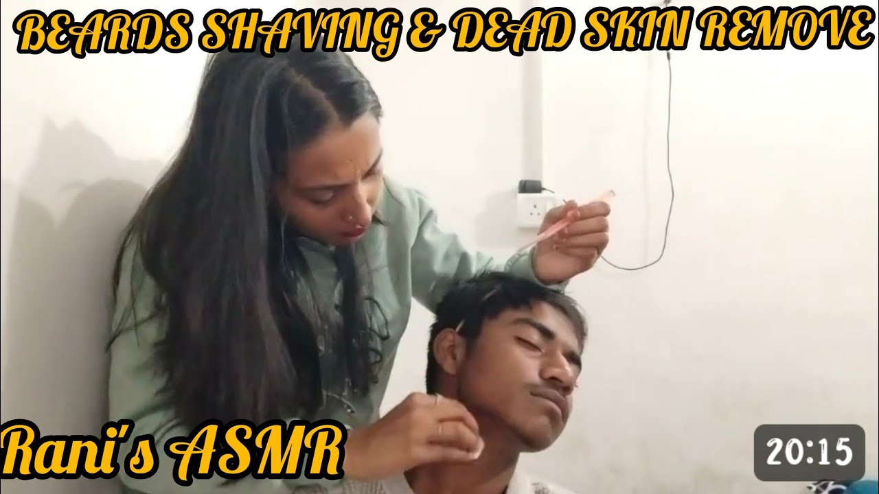 ASMR/ 🧑FOR A GOOD SLEEP/ SHAVING BEARDS AND DEAD SKIN FOR MAN!! #ranisasmr #skincare #massage #asmr 