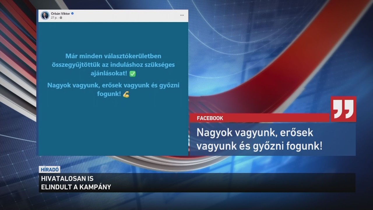 Mától hivatalosan, választási kampány van április 12-éig