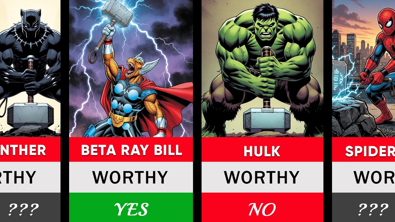 How Many Marvel Heroes Are Truly Worthy to Lift Thor’s Hammer (Mjolnir)?