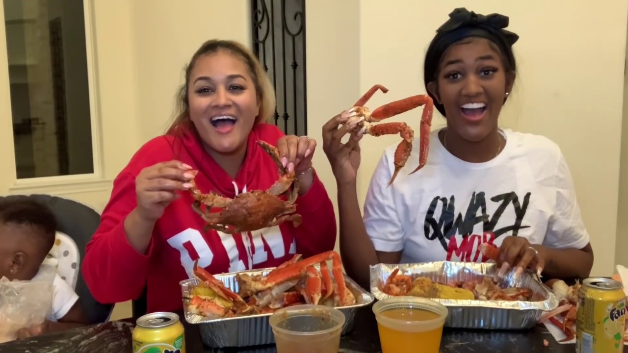 HILARIOUS KING CRAB MUKBANG WITH MY DAUGHTER NIQUE!!!