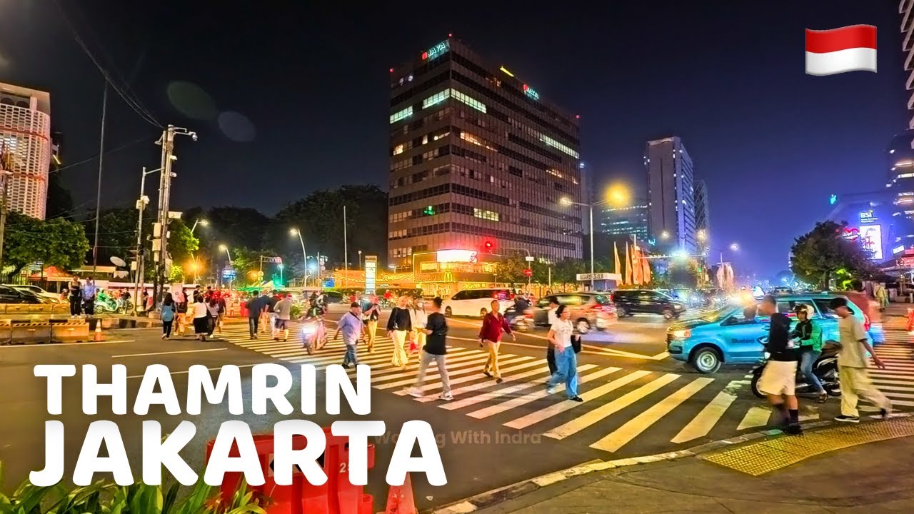 Walking in Jakarta at Night -&nbsp;Jakarta's Most Captivating City Lights Tour 4K