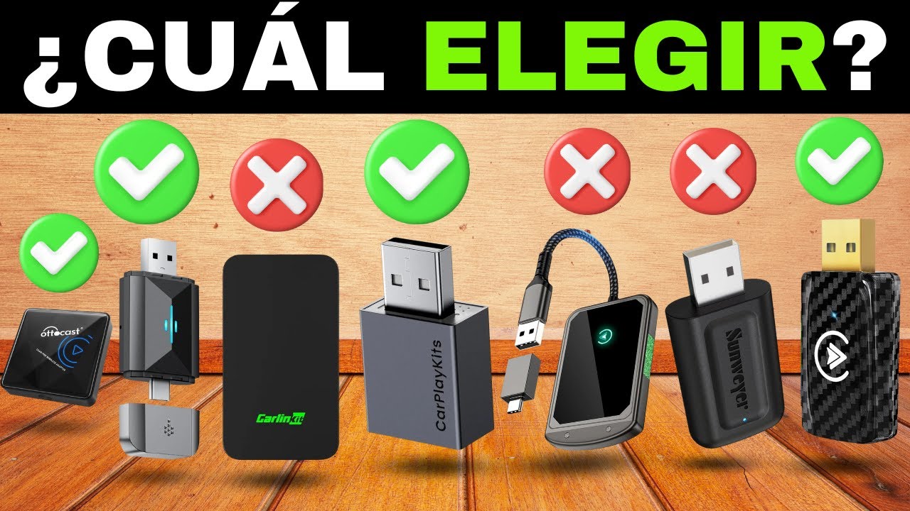 ✅ TOP 7 Mejores Adaptadores CarPlay y Android Auto Inalámbrico [2026] 🔥 Baratos [Calidad/Precio]