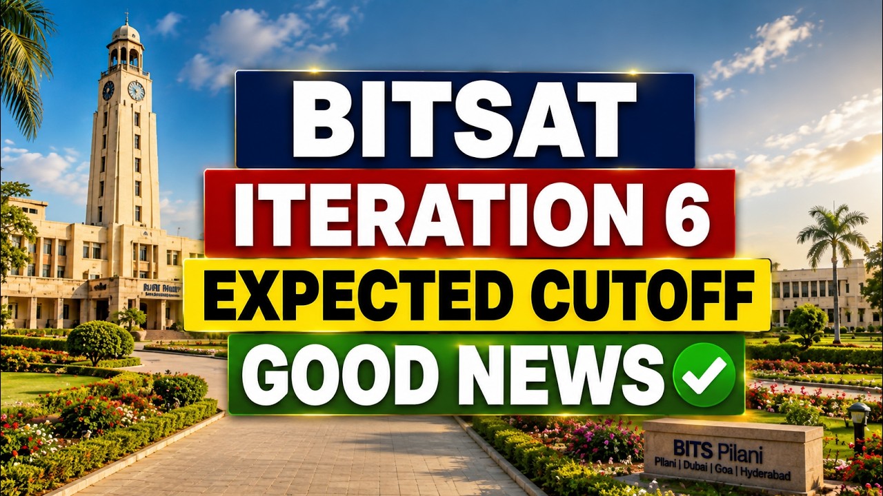 🚨 BITSAT 2026 Iteration 6 Expected Cutoff | Final Closing Scores for Pilani, Goa & Hyderabad