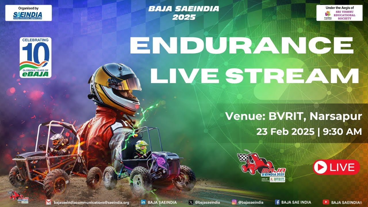 Endurance Race Live | eBAJA SAEINDIA 2025 Hosted by BVRIT, Narsapur