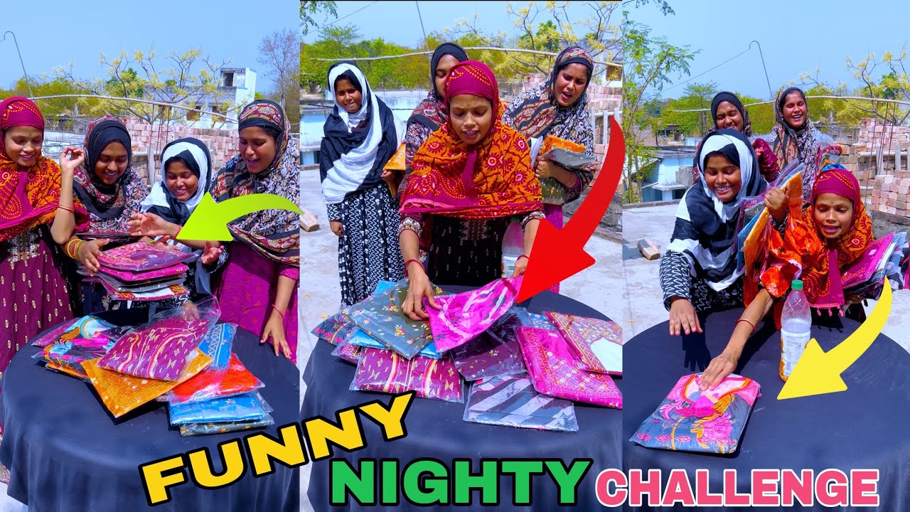 Special Nighty Loot Challenge With My Family New Challenging Video 🔥 #nighty #challenge #funny