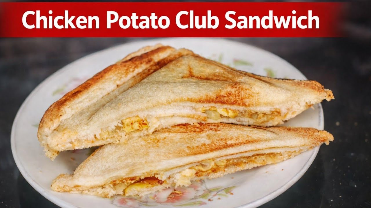 5 Minute Chicken Potato Club Sandwich | Budget Friendly Recipe