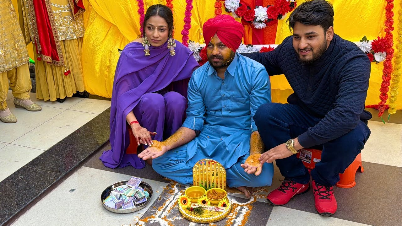 Haldi Marriage Vlog Part 1 | Bhua de Munde da viah 😍