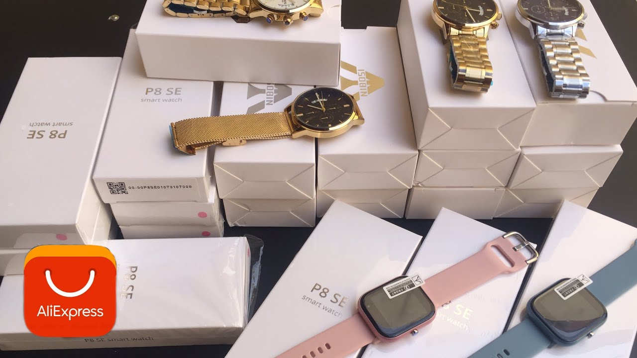 19 Relógios importado do AliExpress - Unboxing 2020 - p8 SE - Nibosi🤑