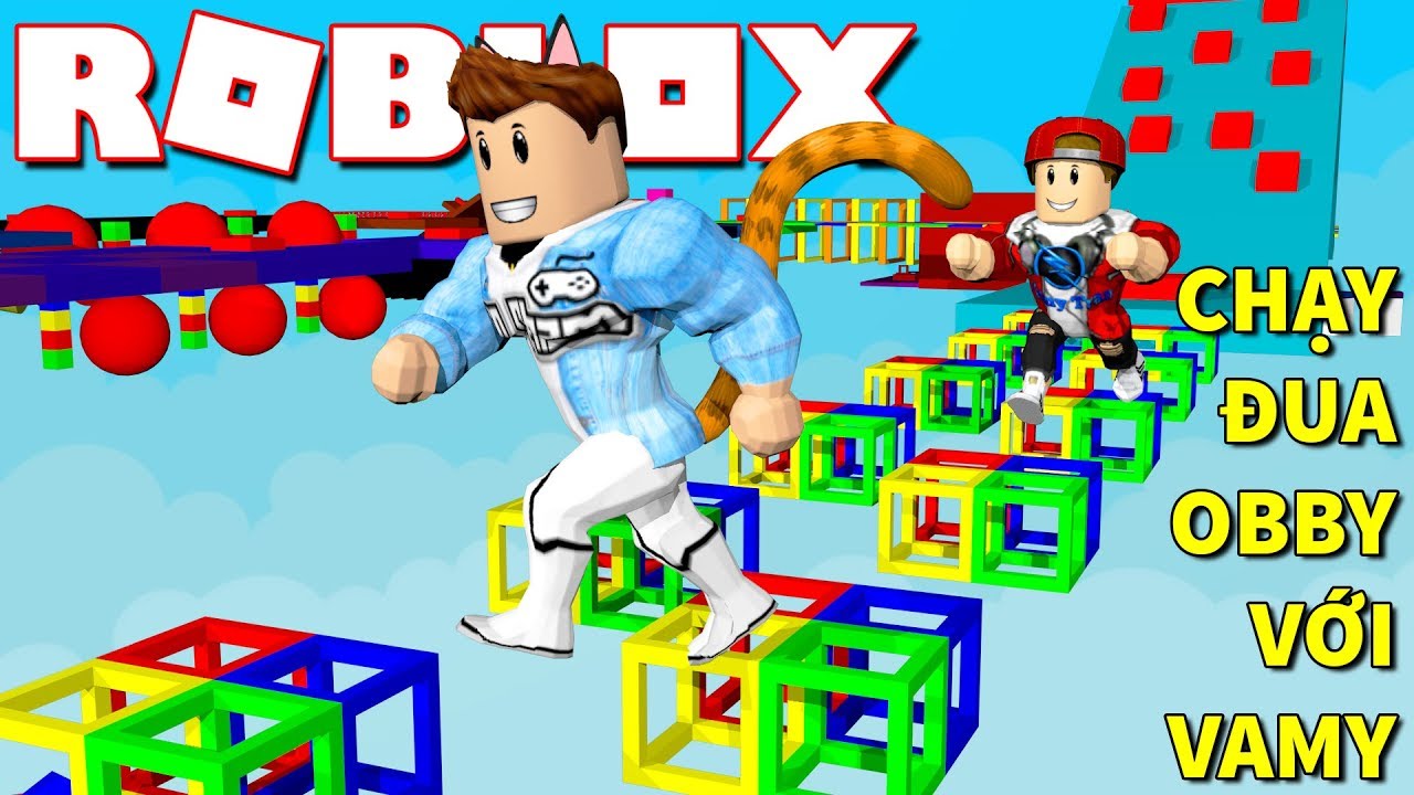 Roblox | CHẠY ĐUA OBBY 100 STAGE VỚI THANH NIÊN VAMY - Easy Fun Obby | KiA Phạm