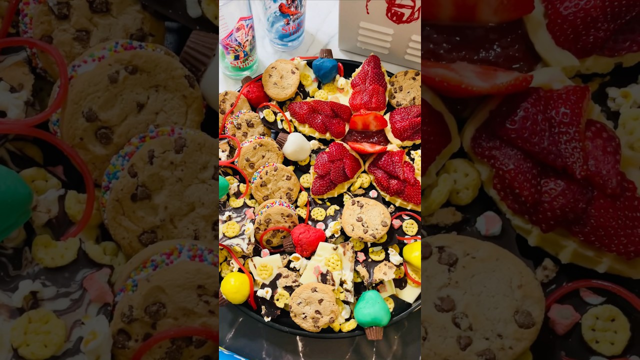 Enter the Upside Down&hellip; snack edition 🧇 Building the ultimate Stranger Things snack board 🧇🍪🍿