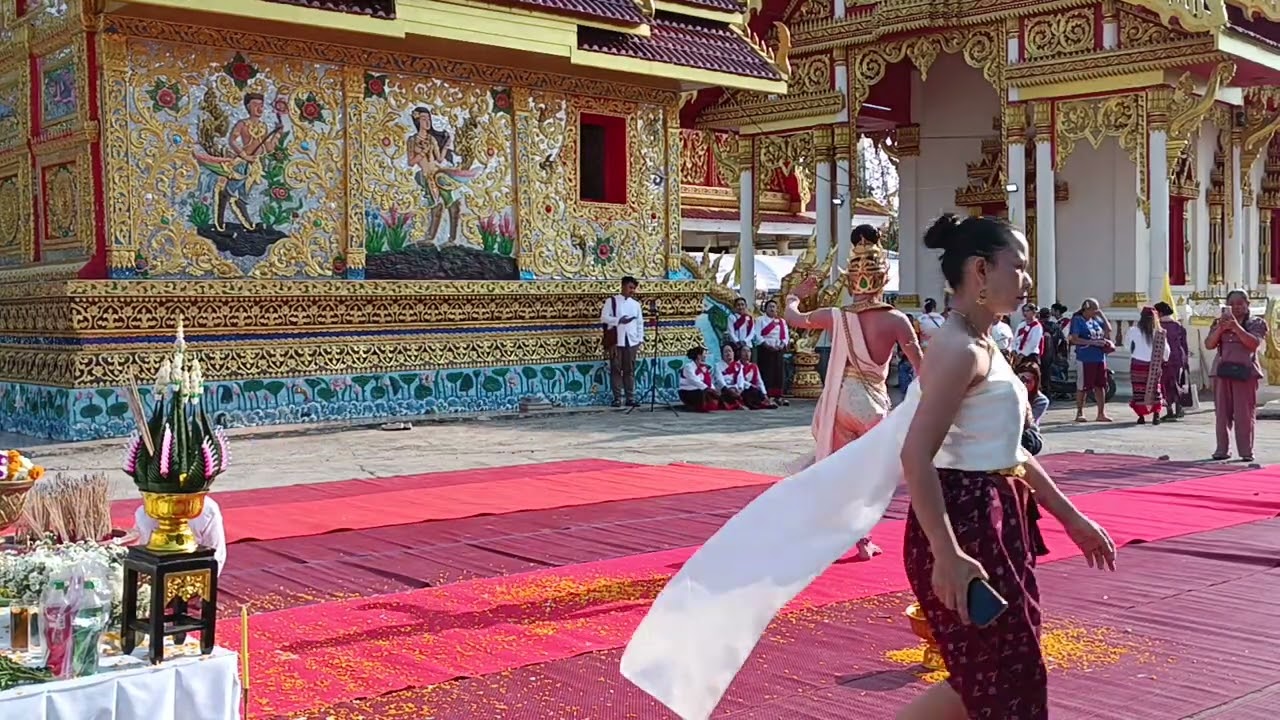 กลุ่มนางรำจิตอาสาตำบลกุดฉิมร่วมรำบวงสรวง 12/3/2569