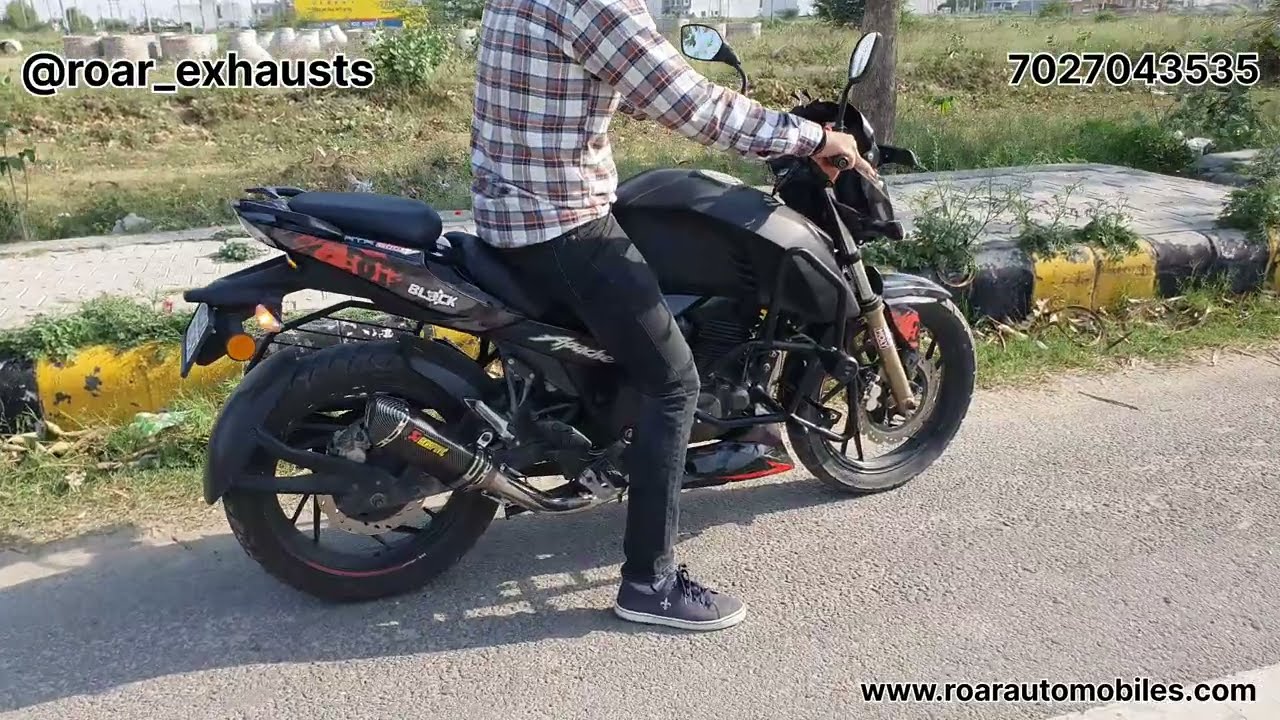 tvs apache rtr 200 bs4 with full system performance exhaust