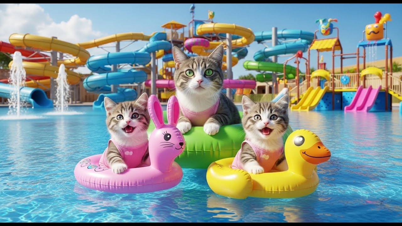 Tender Moments as Mama Cat Trims and Snuggles Her Newborns