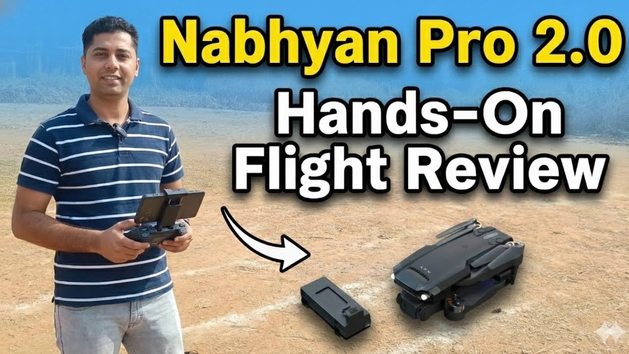 Indian drone Nabhyan Pro 2.0 drone Hands-On Flight Review | Drone Camera Test #nabhyanpro2 #drone 