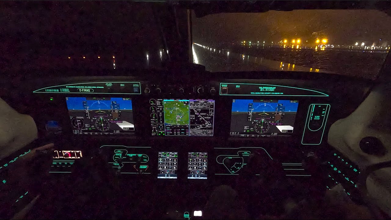 Piper M600 night ILS in poor visibility and crosswind